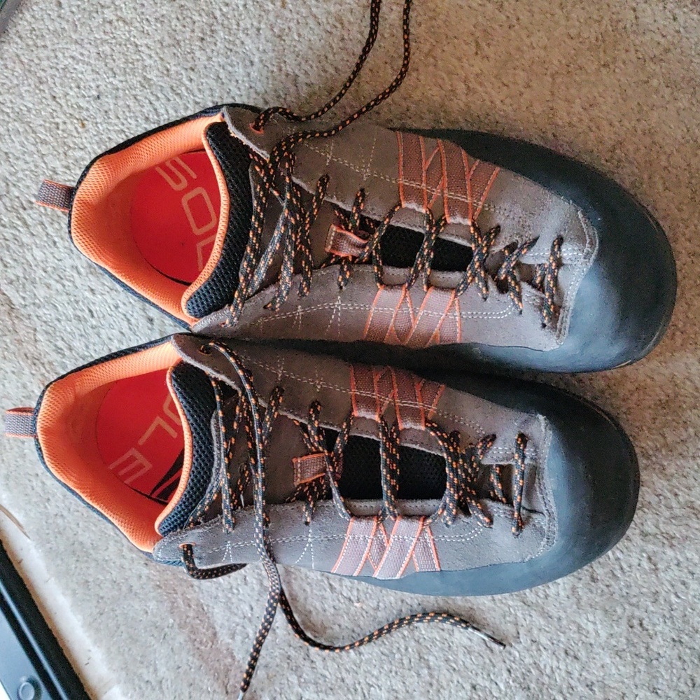 Scarpa Crux Approach Shoes, Orange and Gray, Like New REI